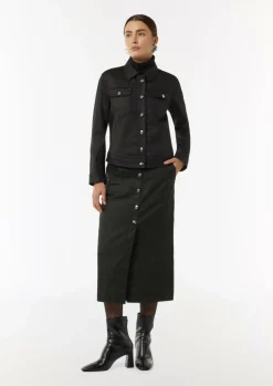 Schmaler Rock mit Steppdetails-Comma Discount