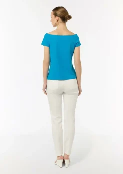 Schulterfreies Shirt aus Baumwoll-Mix-Comma New