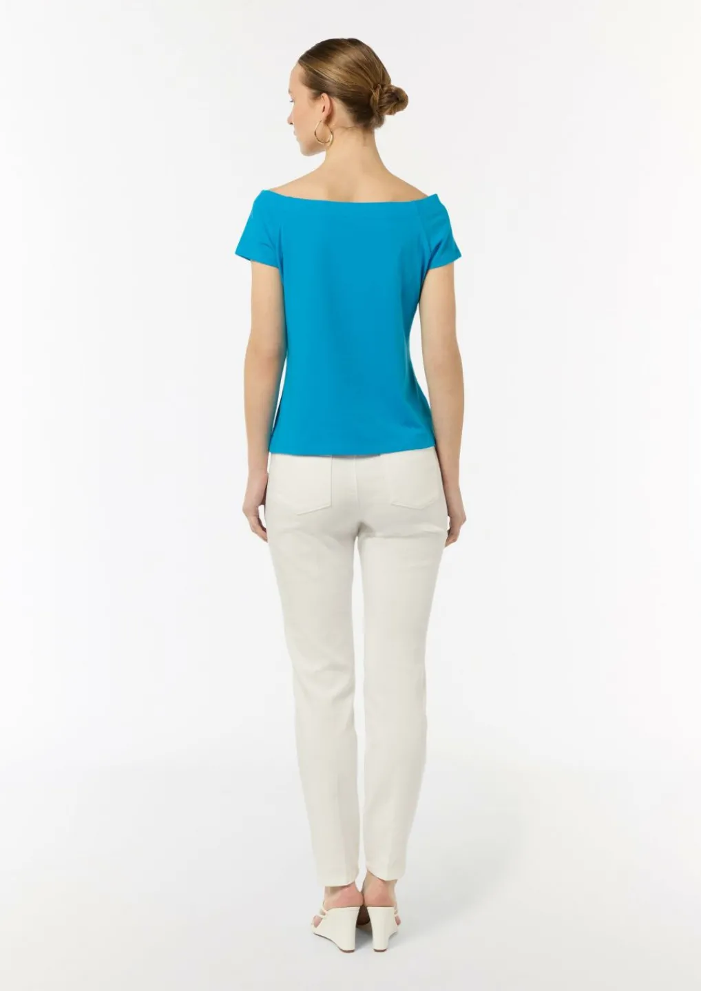 Schulterfreies Shirt aus Baumwoll-Mix-Comma New