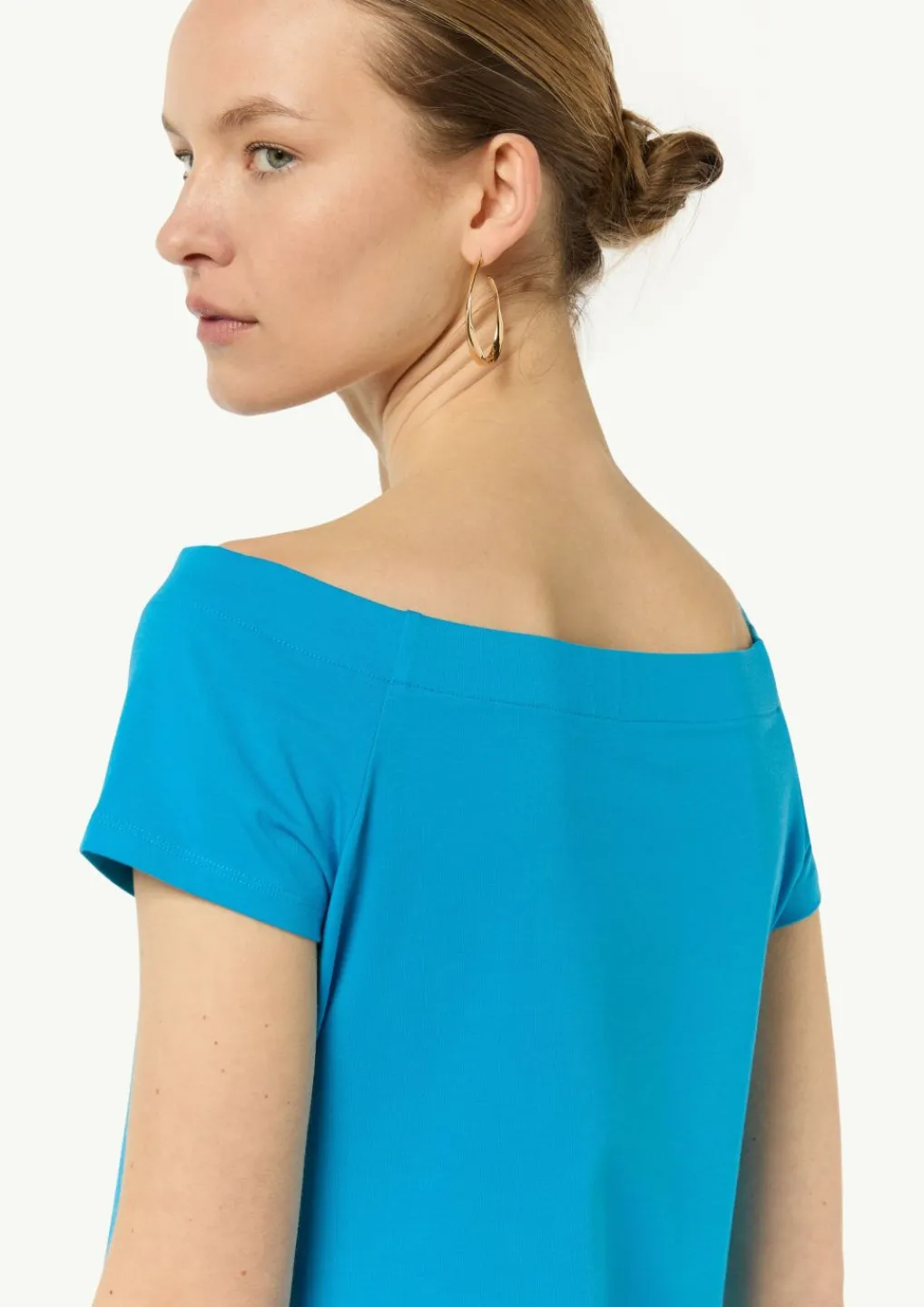 Schulterfreies Shirt aus Baumwoll-Mix-Comma New