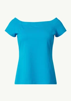 Schulterfreies Shirt aus Baumwoll-Mix-Comma New