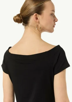 Schulterfreies Shirt aus Baumwoll-Mix-Comma Fashion