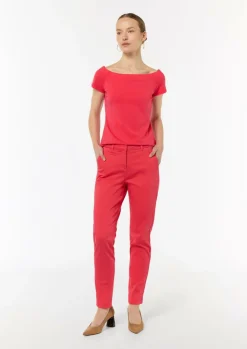 Schulterfreies Shirt aus Baumwoll-Mix-Comma Outlet