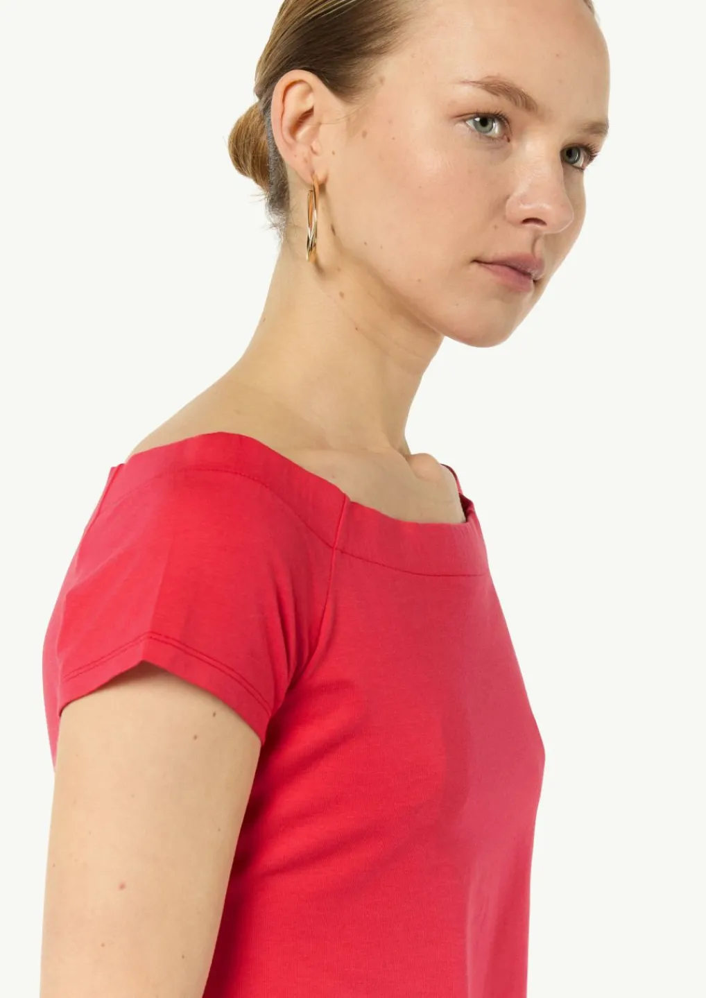 Schulterfreies Shirt aus Baumwoll-Mix-Comma Outlet