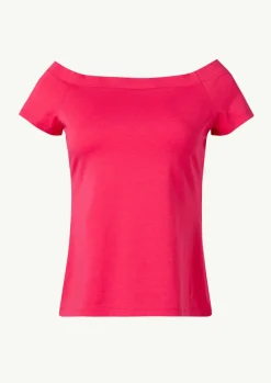 Schulterfreies Shirt aus Baumwoll-Mix-Comma Online