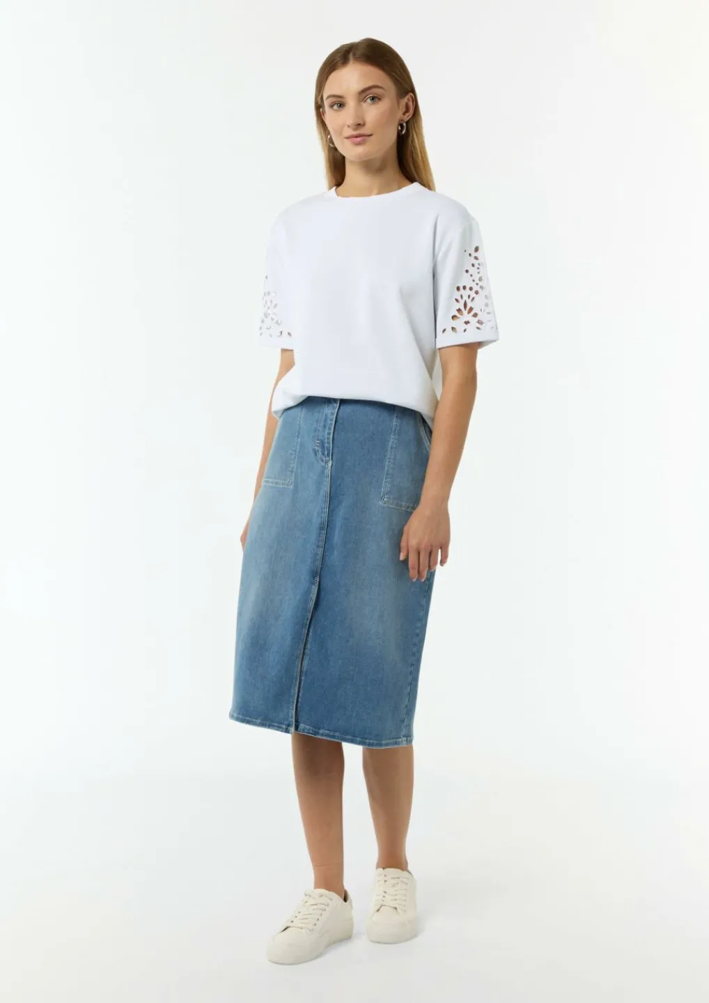 Scuba-Sweatshirt mit kurzen Ärmeln-Comma Outlet