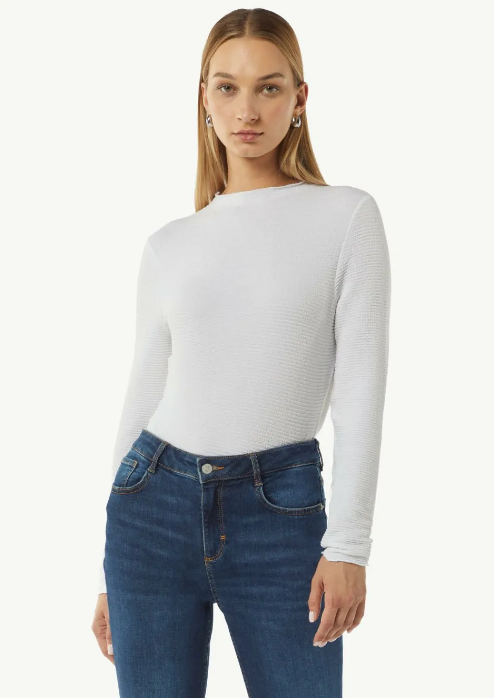 Seersucker-Shirt im Slim Fit-Comma New