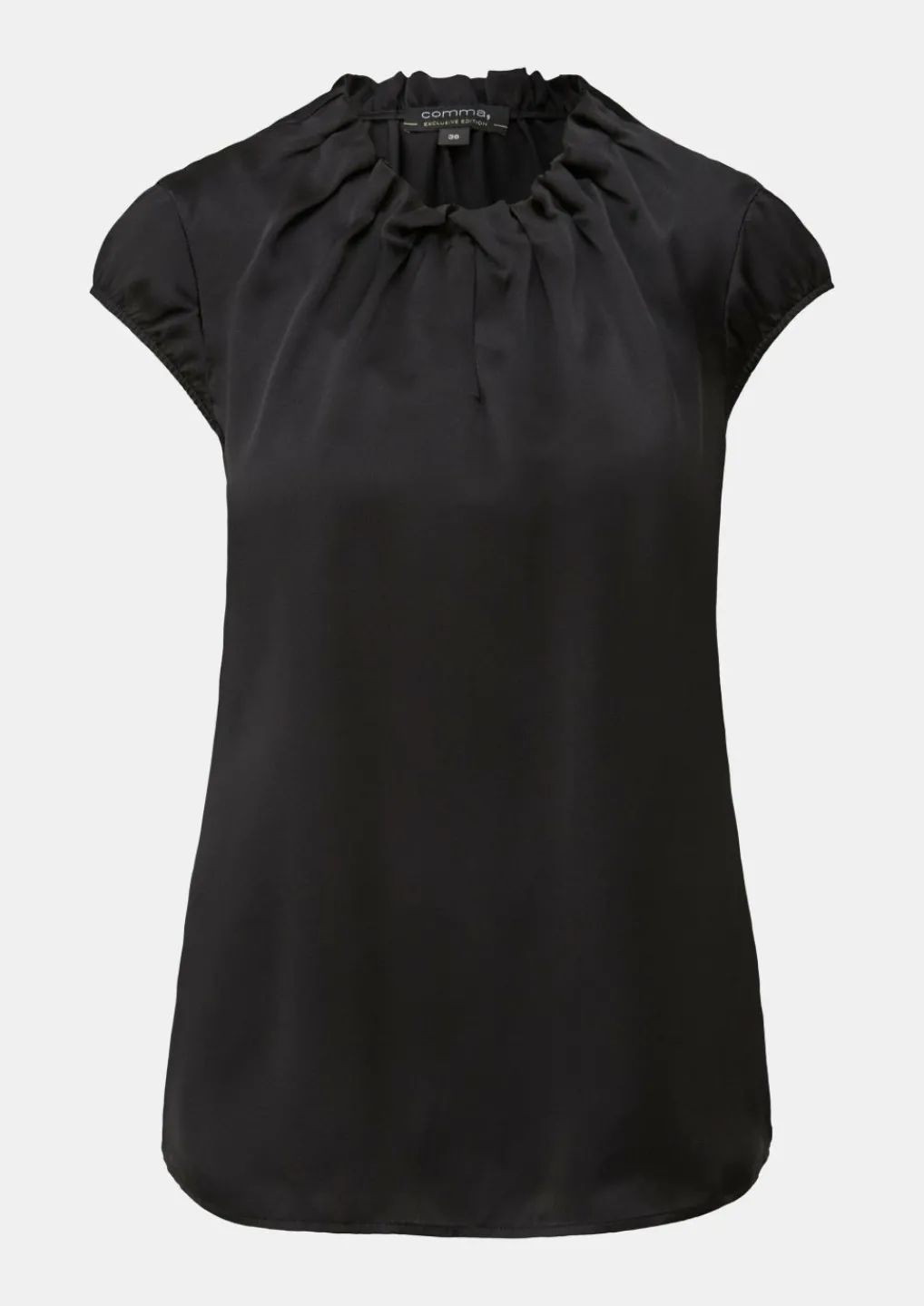 Seidenbluse mit Kappärmel-Comma New