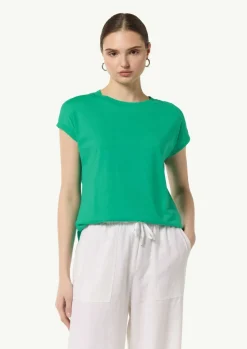Shirt aus Jersey mit Ketten-Naht und Logo-Detail-Comma Sale