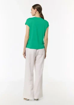 Shirt aus Jersey mit Ketten-Naht und Logo-Detail-Comma Sale