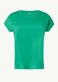 Shirt aus Jersey mit Ketten-Naht und Logo-Detail-Comma Sale