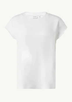 Shirt aus Jersey mit Ketten-Naht und Logo-Detail-Comma New