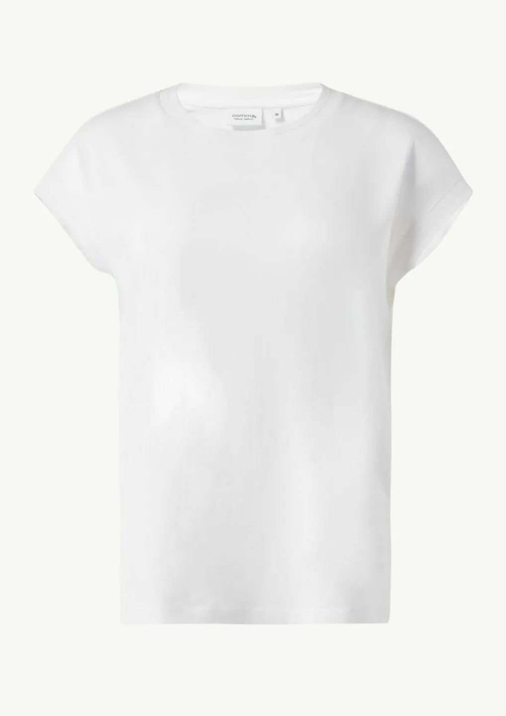 Shirt aus Jersey mit Ketten-Naht und Logo-Detail-Comma New