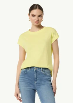 Shirt aus Jersey mit Ketten-Naht und Logo-Detail-Comma Online