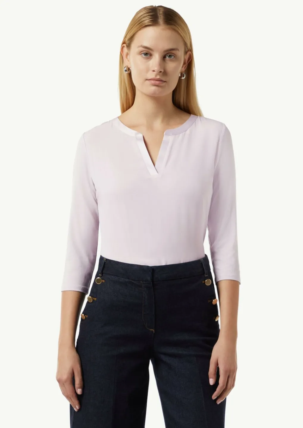 Shirt mit Satinblende im Fabricmix-Comma Online