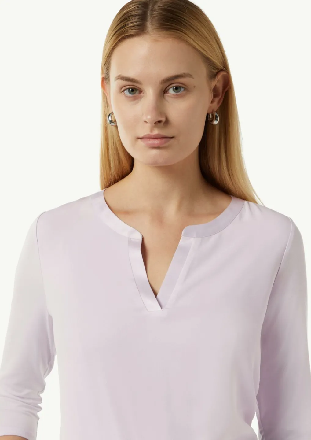 Shirt mit Satinblende im Fabricmix-Comma Online