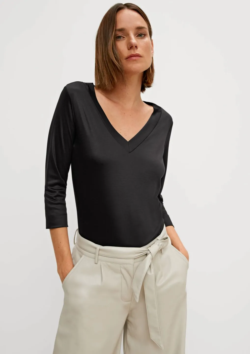 Shirt mit V-Ausschnitt-Comma Sale