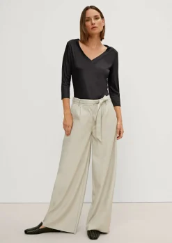 Shirt mit V-Ausschnitt-Comma Sale