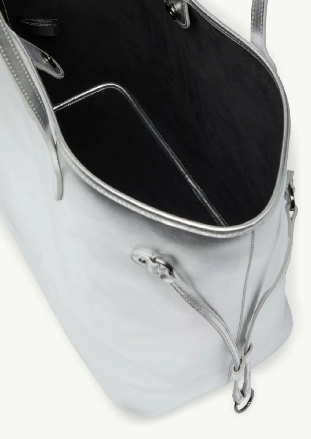 Shopper aus Rindsleder mit Logo-Detail-Comma Discount