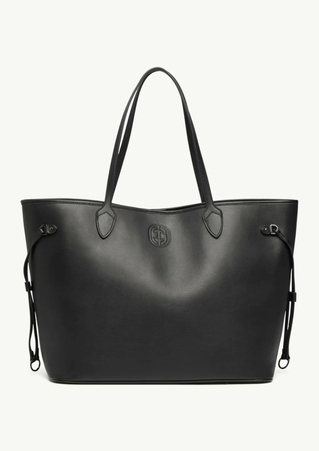 Shopper aus Rindsleder mit Logo-Detail-Comma Discount