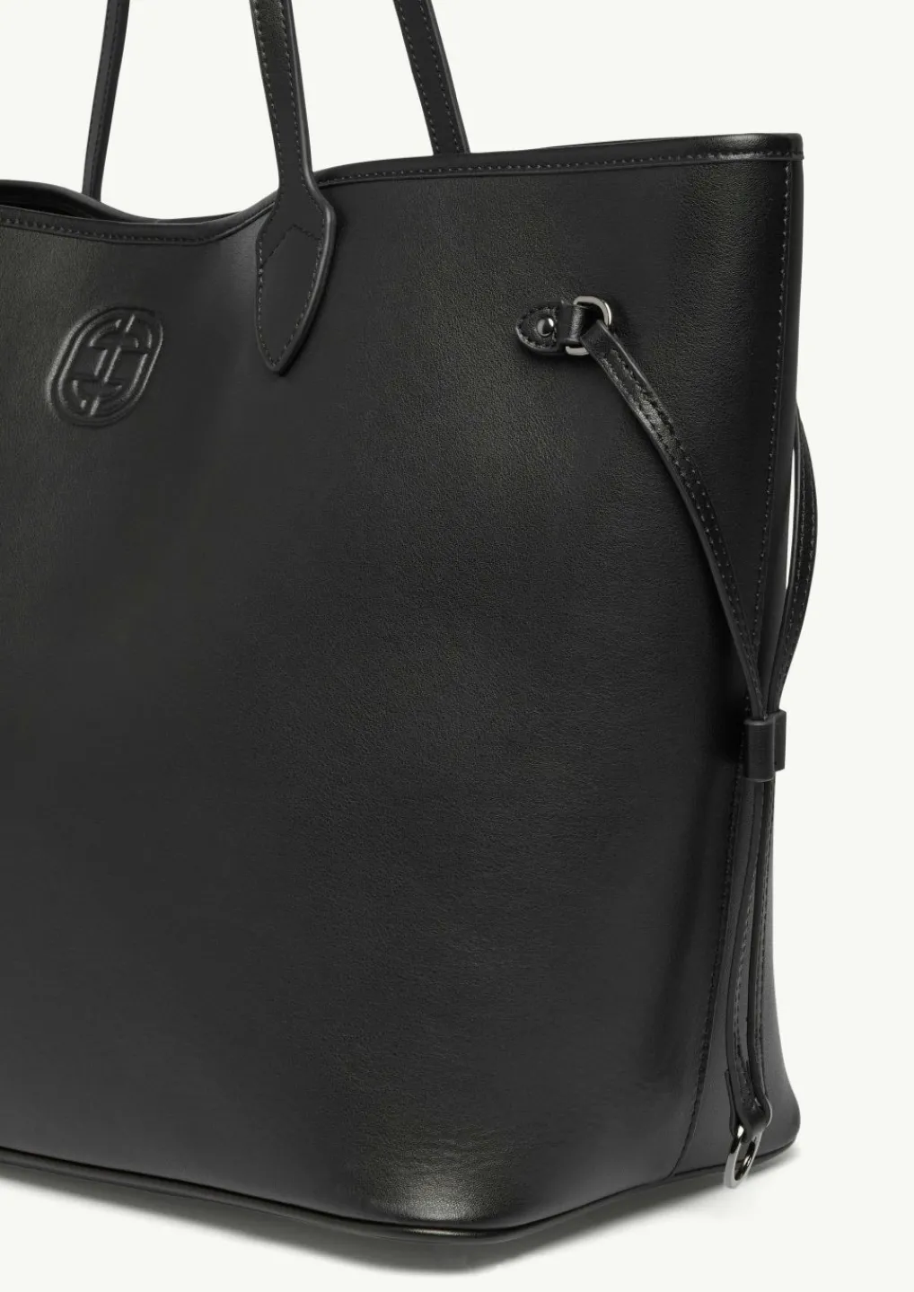 Shopper aus Rindsleder mit Logo-Detail-Comma Discount