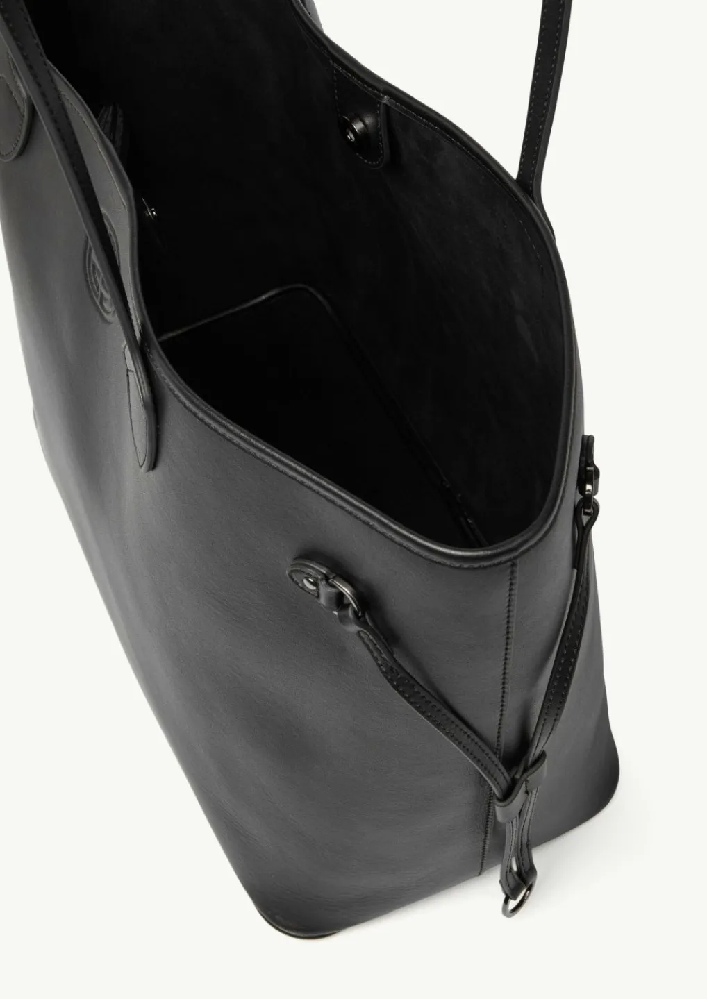 Shopper aus Rindsleder mit Logo-Detail-Comma Discount