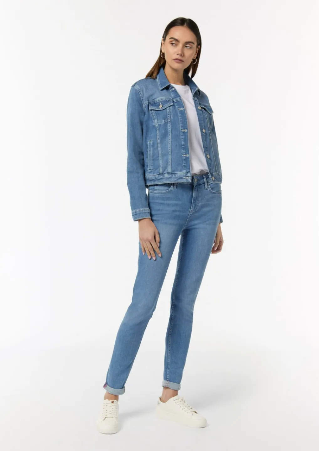 Skinny: Jeans mit Saum zum Aufrollen-Comma Sale