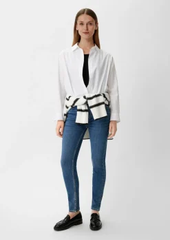 Skinny: Jeans mit Waschung-Comma Sale