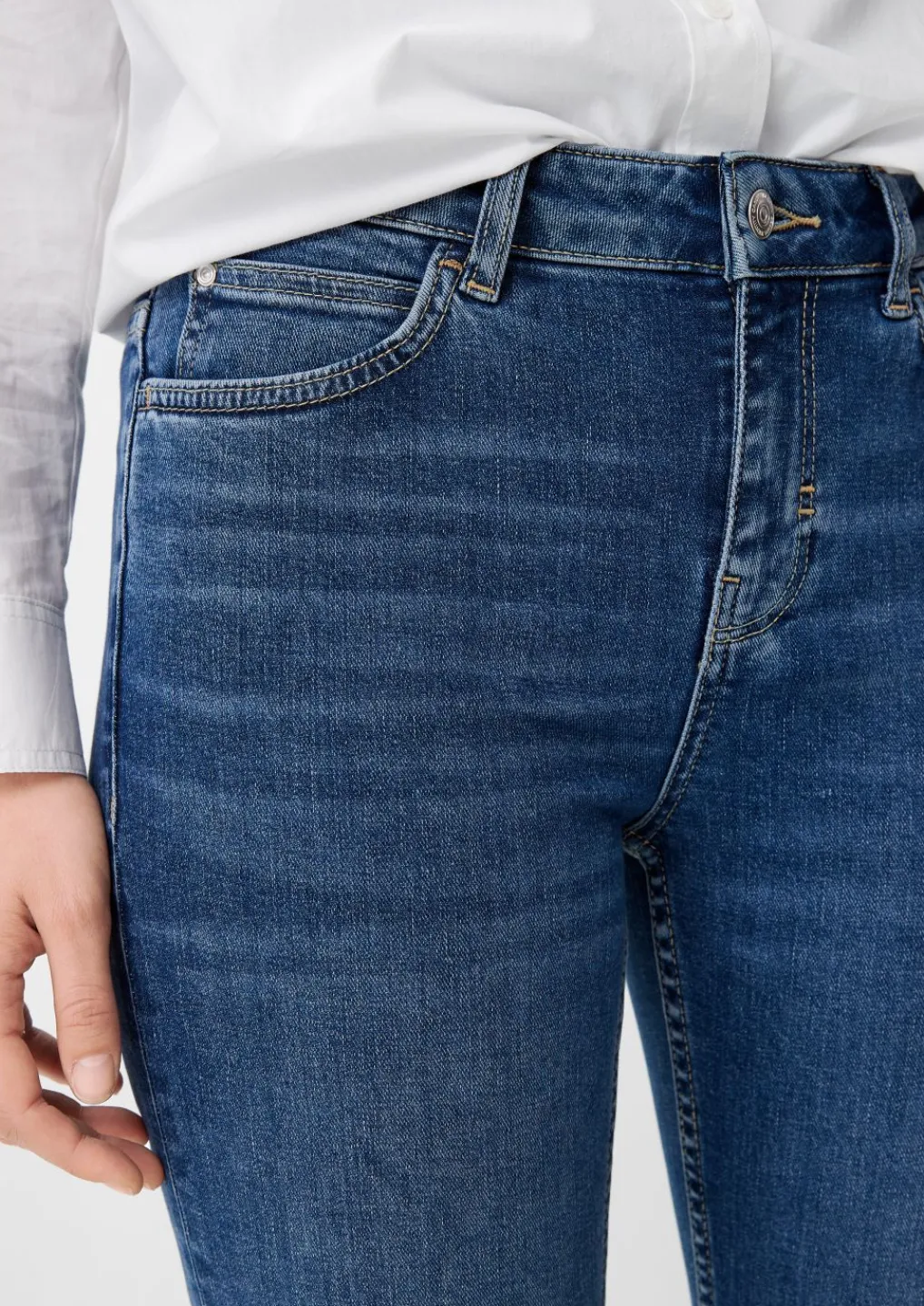 Skinny: Jeans mit Waschung-Comma Sale
