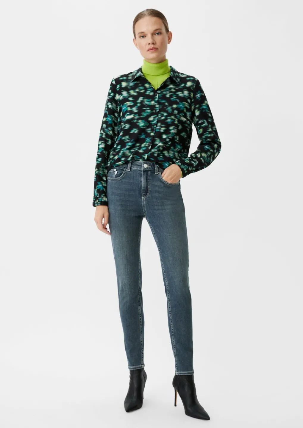 Skinny: Jeans mit Waschung-Comma New