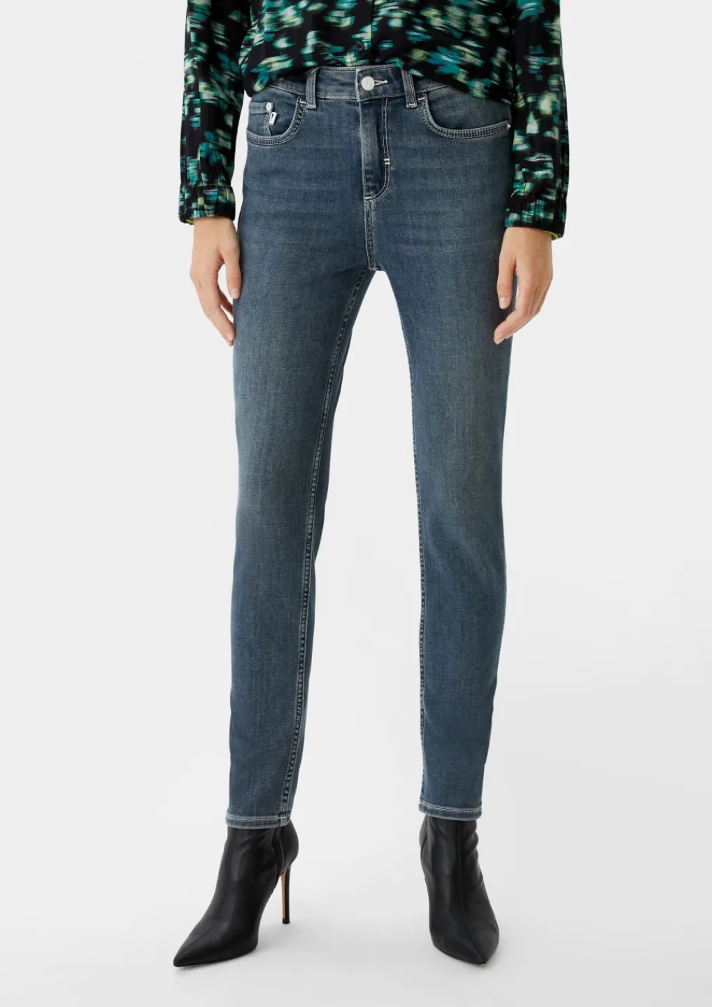 Skinny: Jeans mit Waschung-Comma New