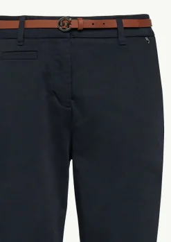 Slim: Chino-Hose mit Gürtel-Comma Hot