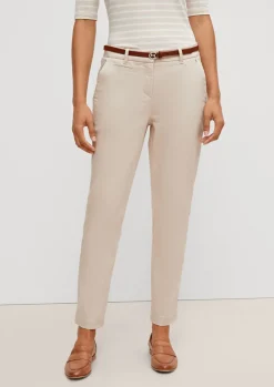 Slim: Chino-Hose mit Gürtel-Comma Online