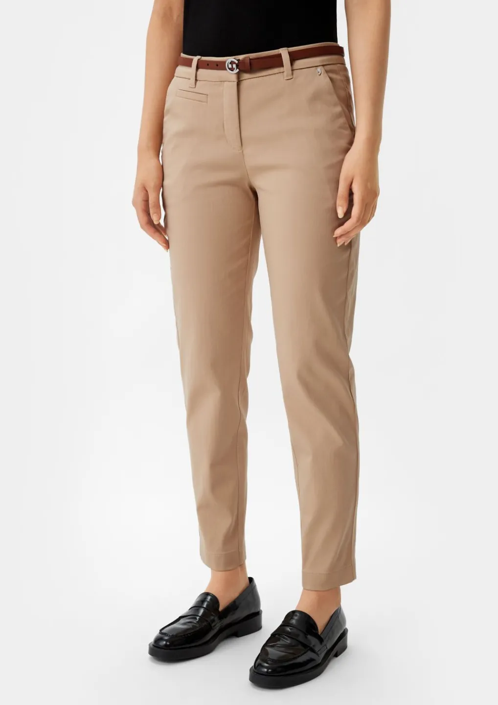 Slim: Chino-Hose mit Gürtel-Comma New
