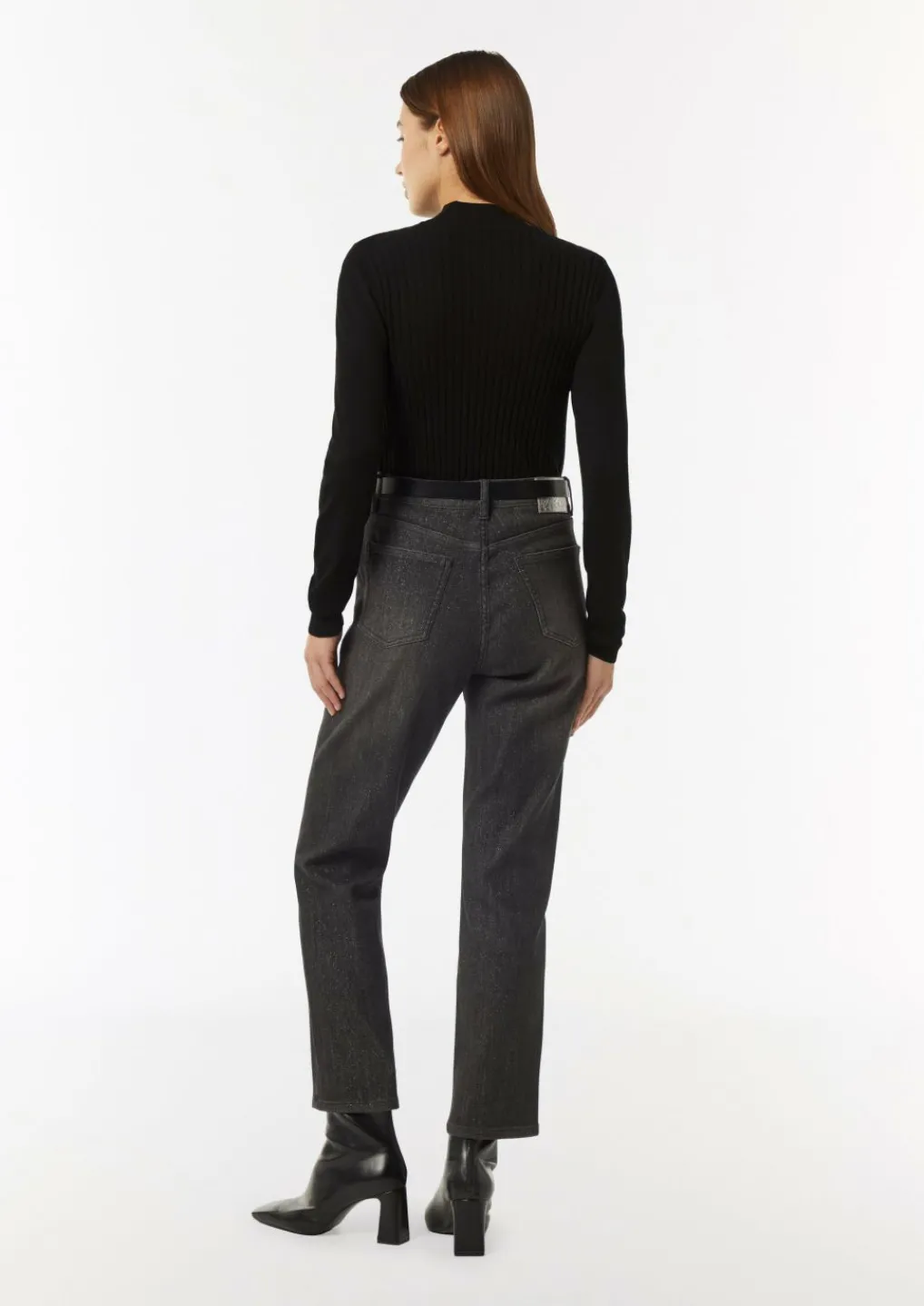 Slim-Fit-Strickpullover mit Paillettenbesatz-Comma Online