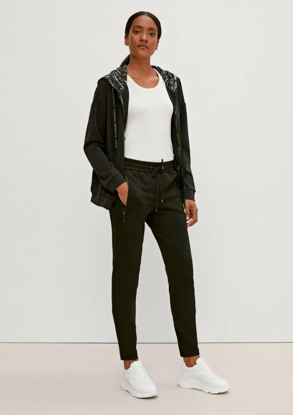 Slim: Jogpants in Twilloptik-Comma Clearance