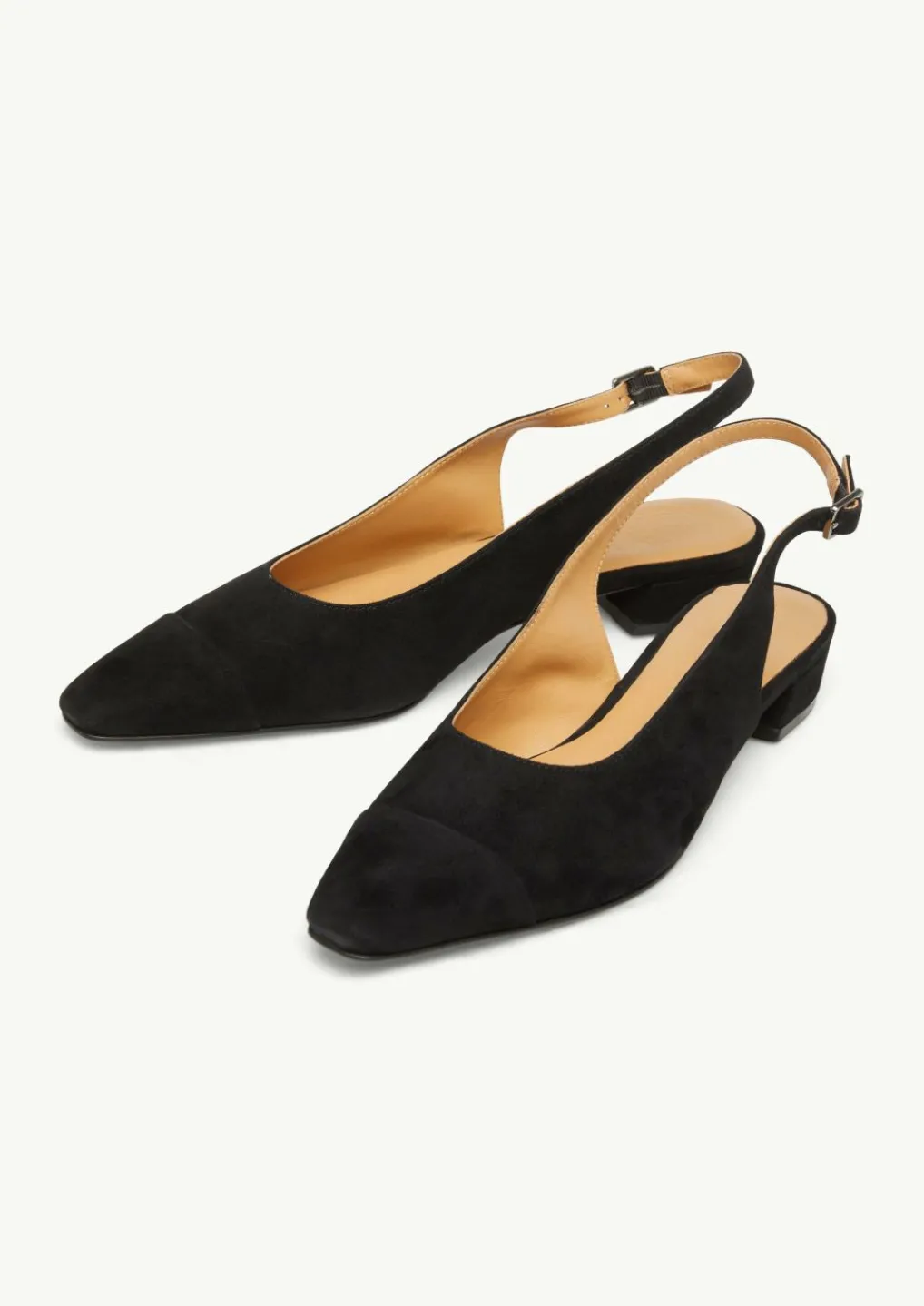 Slingback-Ballerinas aus Veloursleder-Comma Online