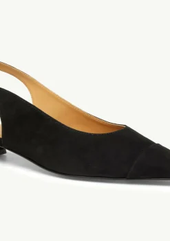 Slingback-Ballerinas aus Veloursleder-Comma Online