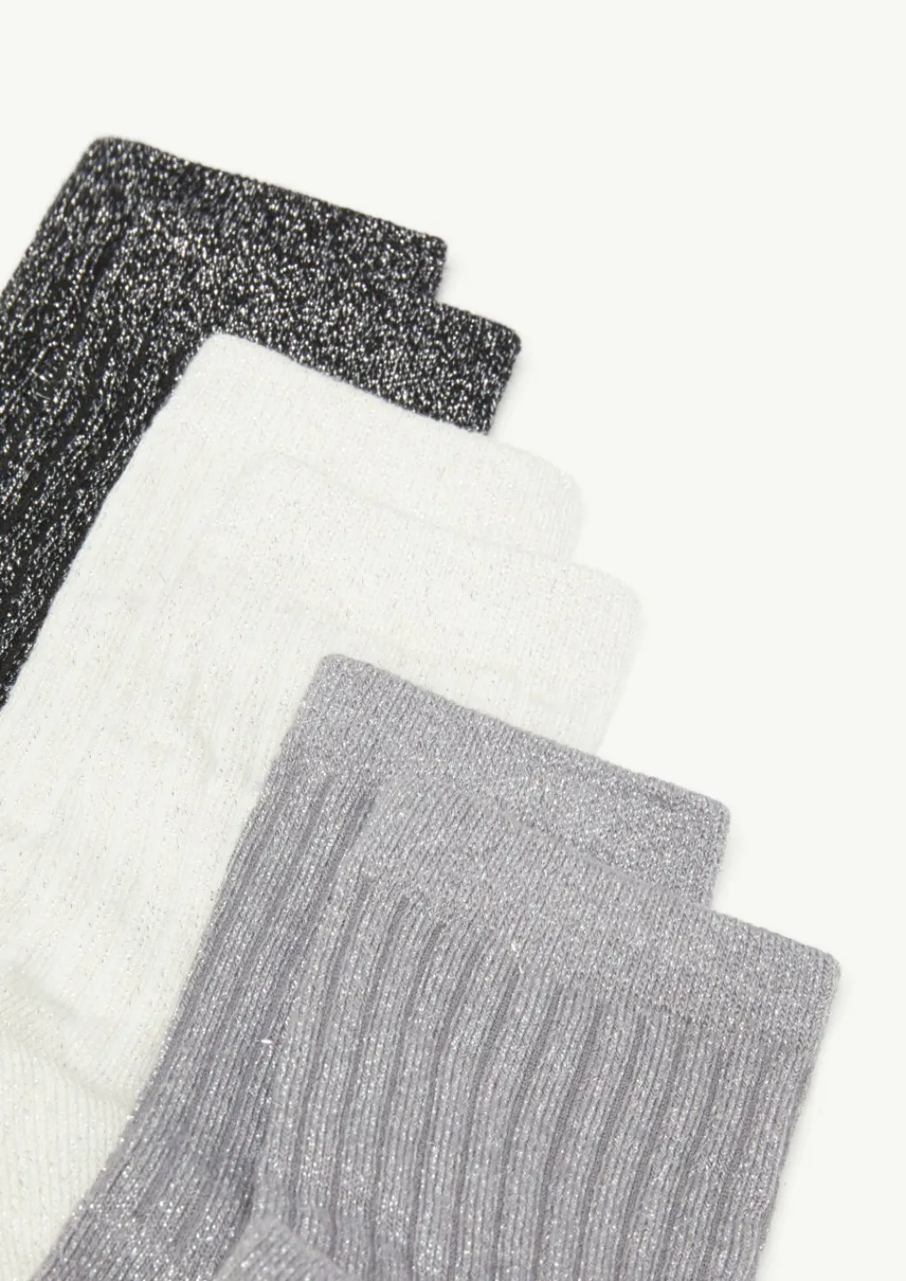 Socken im 3er-Pack aus Baumwollmix mit Glitzergarn-Comma Online