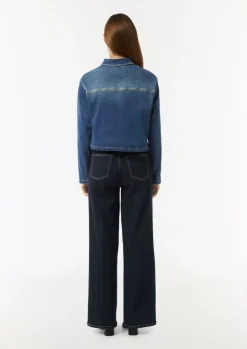 Softe Blousson-Jeansjacke mit Druckknöpfen-Comma New