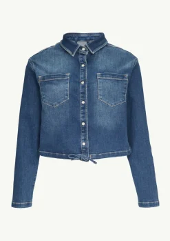 Softe Blousson-Jeansjacke mit Druckknöpfen-Comma New
