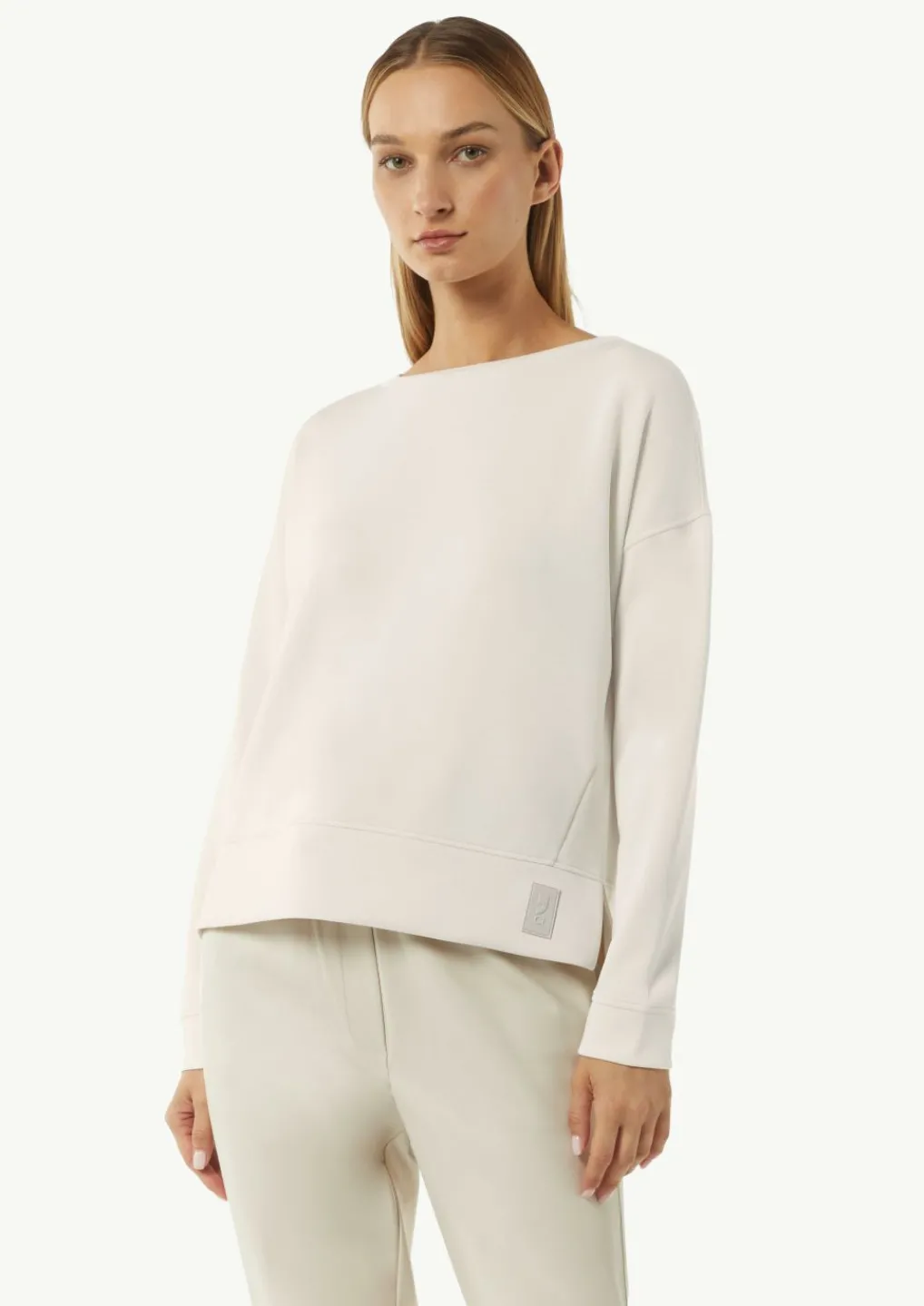 Softes Sweatshirt mit seitlichen Schlitzen-Comma Outlet