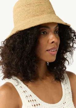 Sonnenhut in Bast-Optik aus Raffia-Grass-Comma Fashion