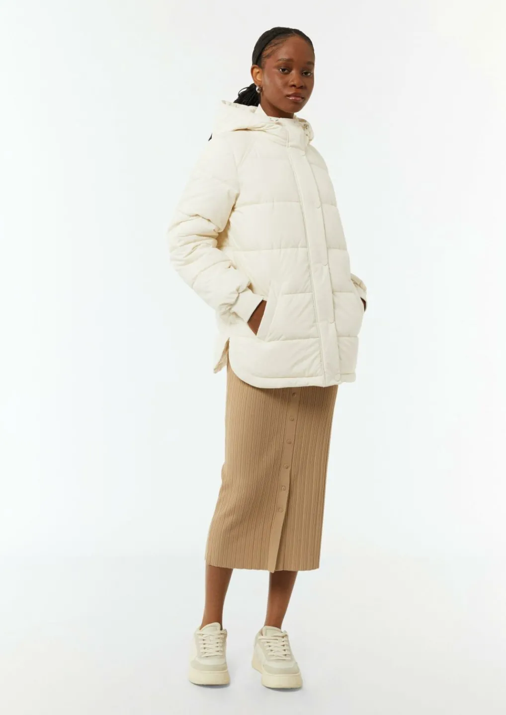 Steppjacke aus Baumwollmix mit Kapuze-Comma Sale