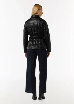 Steppjacke aus Lederimitat-Comma New