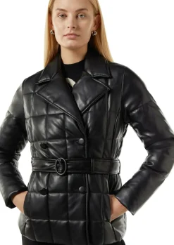 Steppjacke aus Lederimitat-Comma New