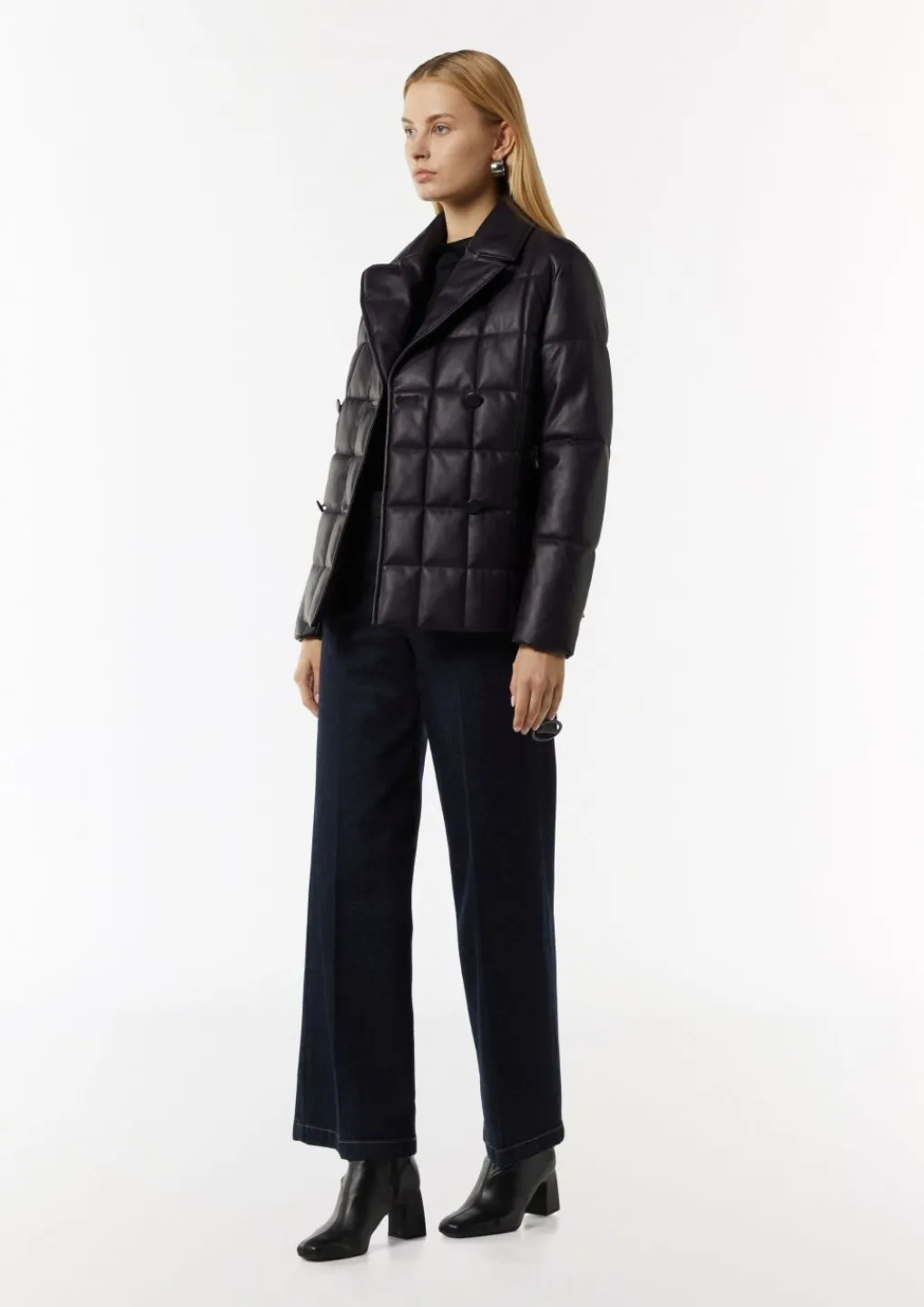 Steppjacke aus Lederimitat-Comma Fashion