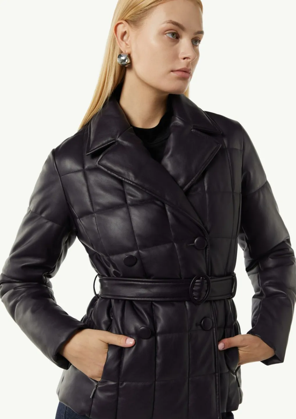 Steppjacke aus Lederimitat-Comma Fashion