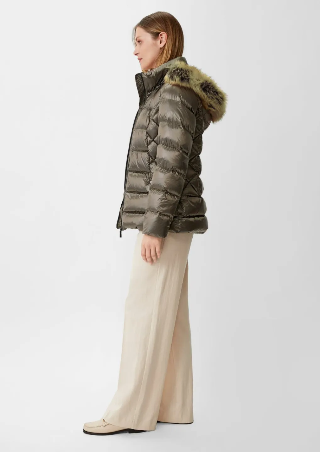 Steppjacke mit abnehmbarem Kunstfell-Comma Sale