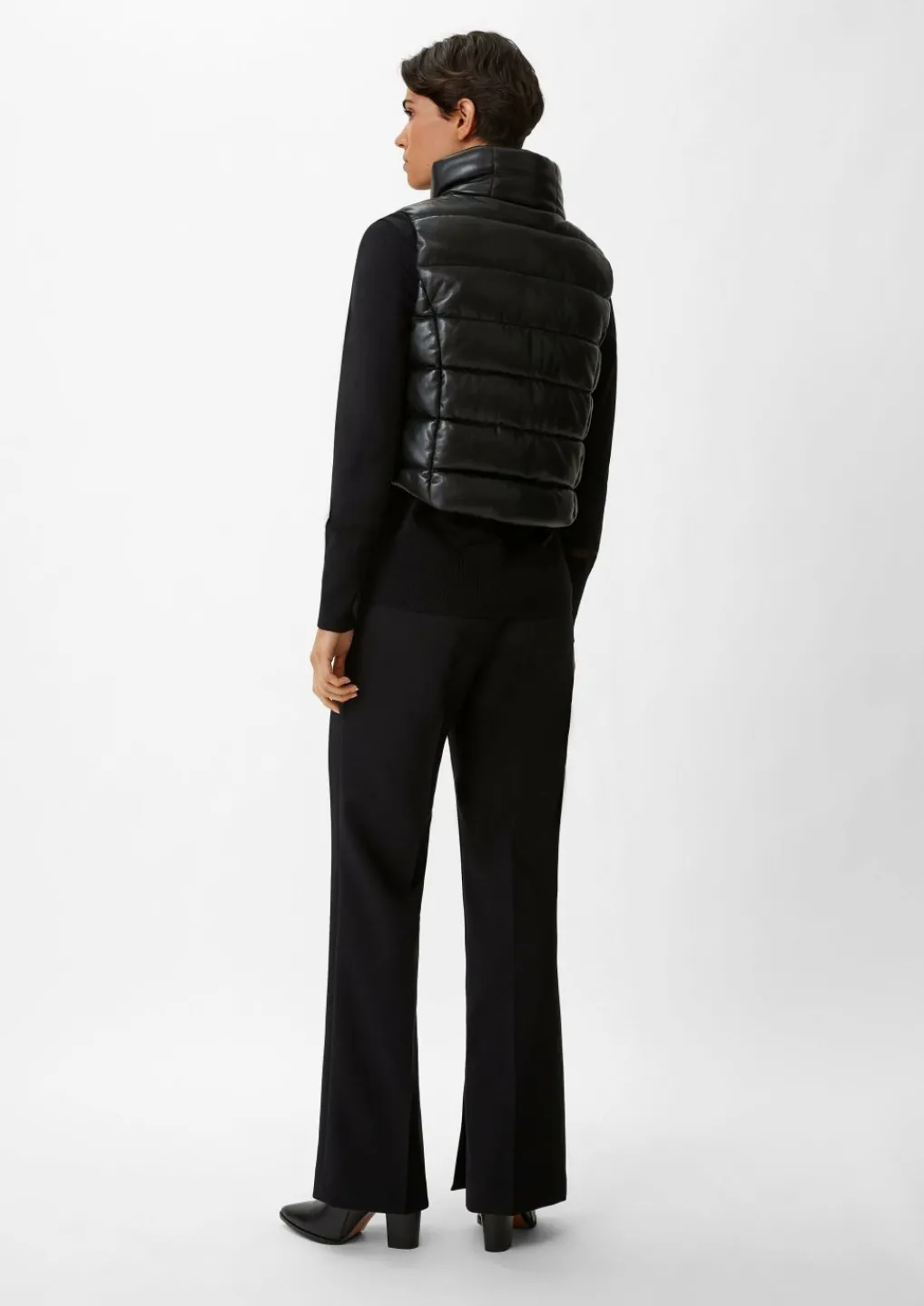 Steppweste aus Lederimitat-Comma Fashion